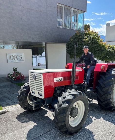 Klaus Knapp auf Steyr Traktor